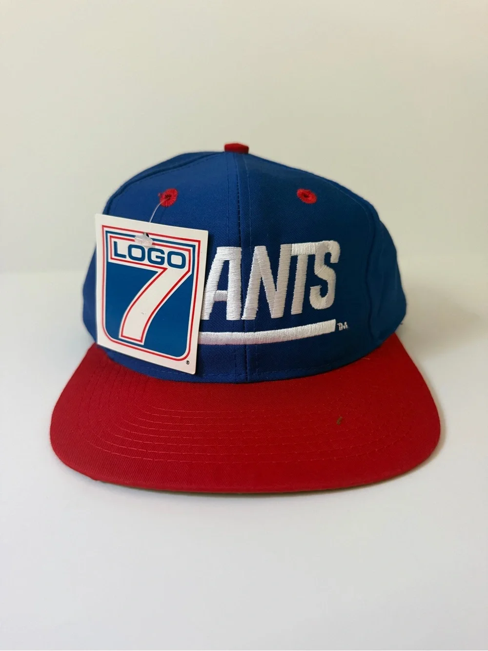 90’s LOGO 7 Blue and Red GIANTS Snapback Hat